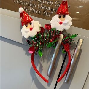 Macy's Festive Santa Headband - Red and Green